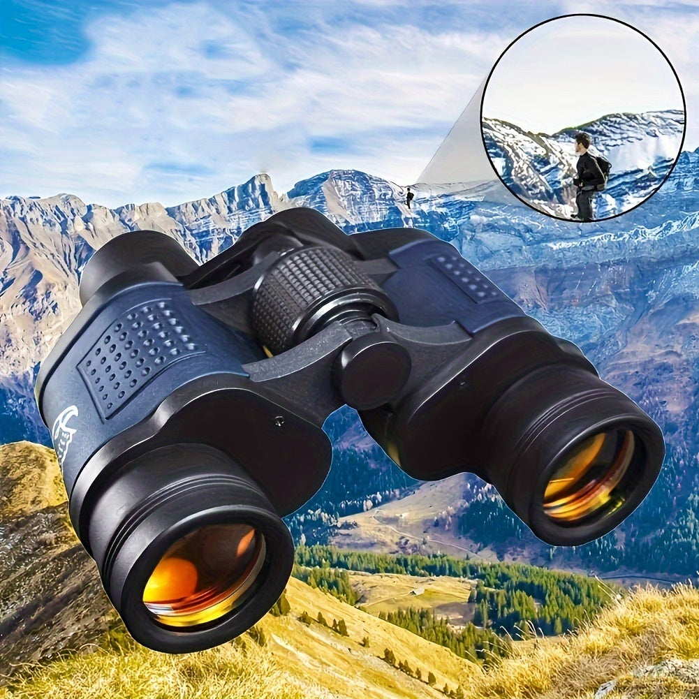 60x60 Professional Binoculars | BAK4 Prism, Low-Light Night Vision, Waterproof & Fog-Proof for Hunting, Birding & Emergencies