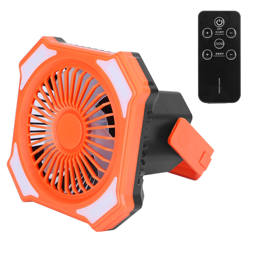 3-in-1 Camping Lantern Fan | 10,000mAh Power Bank, Remote Control, 4 Light Modes & SOS for Camping & Emergencies