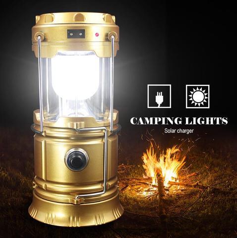 Collapsible Solar LED Camping Lantern | USB Rechargeable, 2 Modes, Waterproof & Shockproof for Camping & Emergencies
