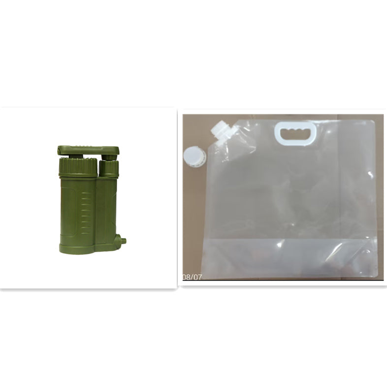 Portable Emergency Water Filter | 0.01μm Ultrafiltration, 1000L+ Capacity, 200ml/min for Camping, Hiking & Disaster Prep