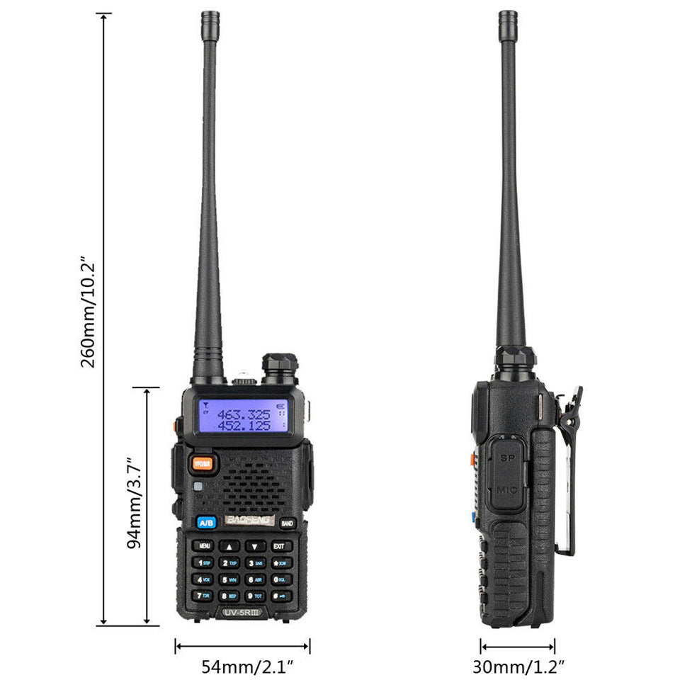 Baofeng UV-5R Tri-Band Walkie Talkie | 5W, 128 Channels, 10km Range, VHF/UHF/220MHz for Emergency & Ham Radio