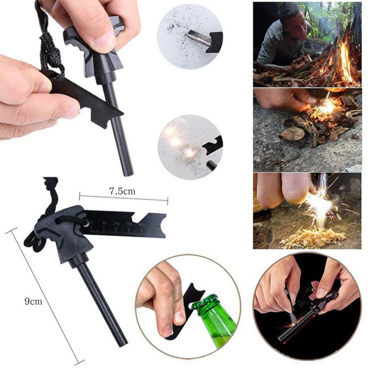 13-Piece Tactical Survival Kit | SOS Emergency Gear with Folding Knife, Compass, Wire Saw & Tactical Pen