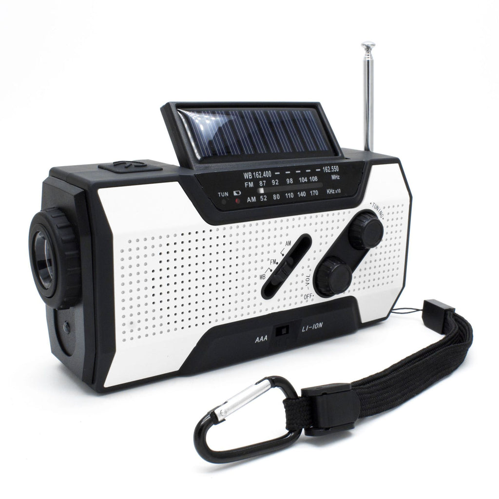 7-in-1 Hand Crank Solar Emergency Radio | AM/FM/NOAA Weather, LED Flashlight, Power Bank & SOS Alert