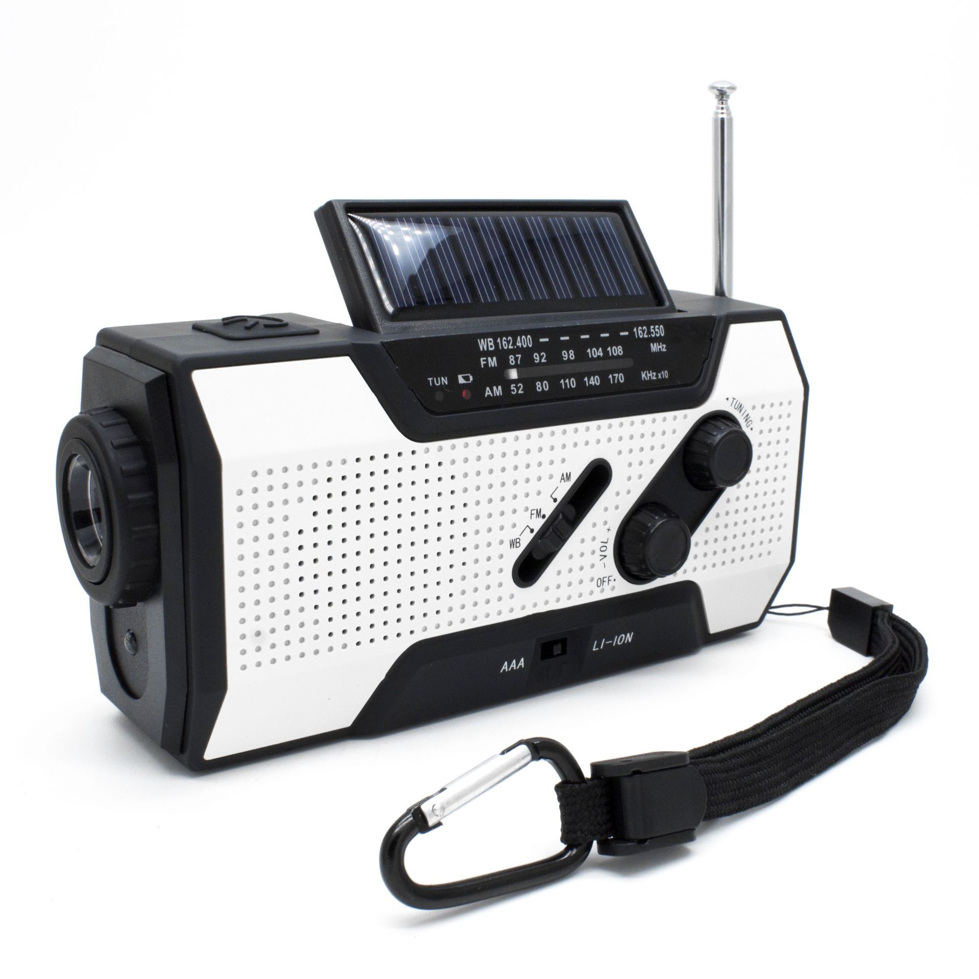 7-in-1 Hand Crank Solar Emergency Radio | AM/FM/NOAA Weather, LED Flashlight, Power Bank & SOS Alert
