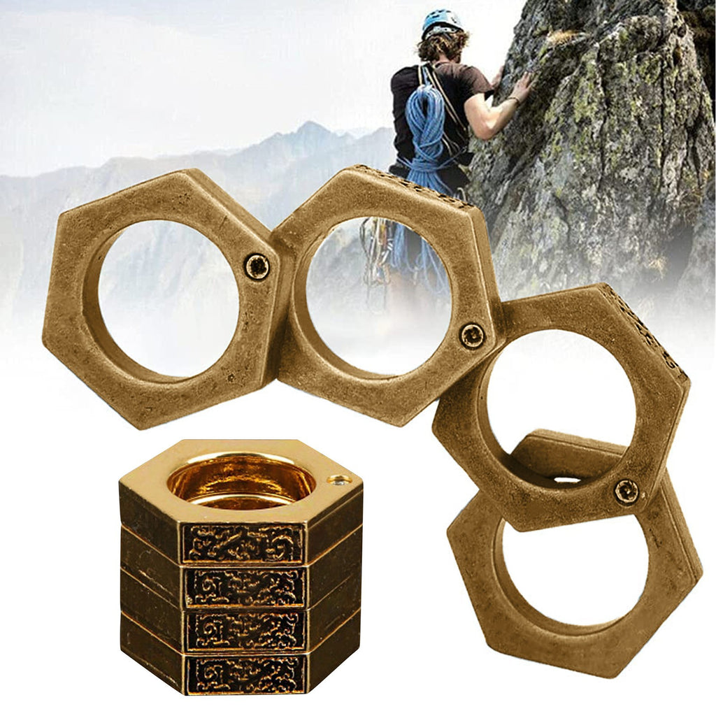 Self-Defense Hexagon Ring | Emergency Window Breaker, Finger Buckle EDC Tool in Ancient Silver, Bronze, Gold & Silver
