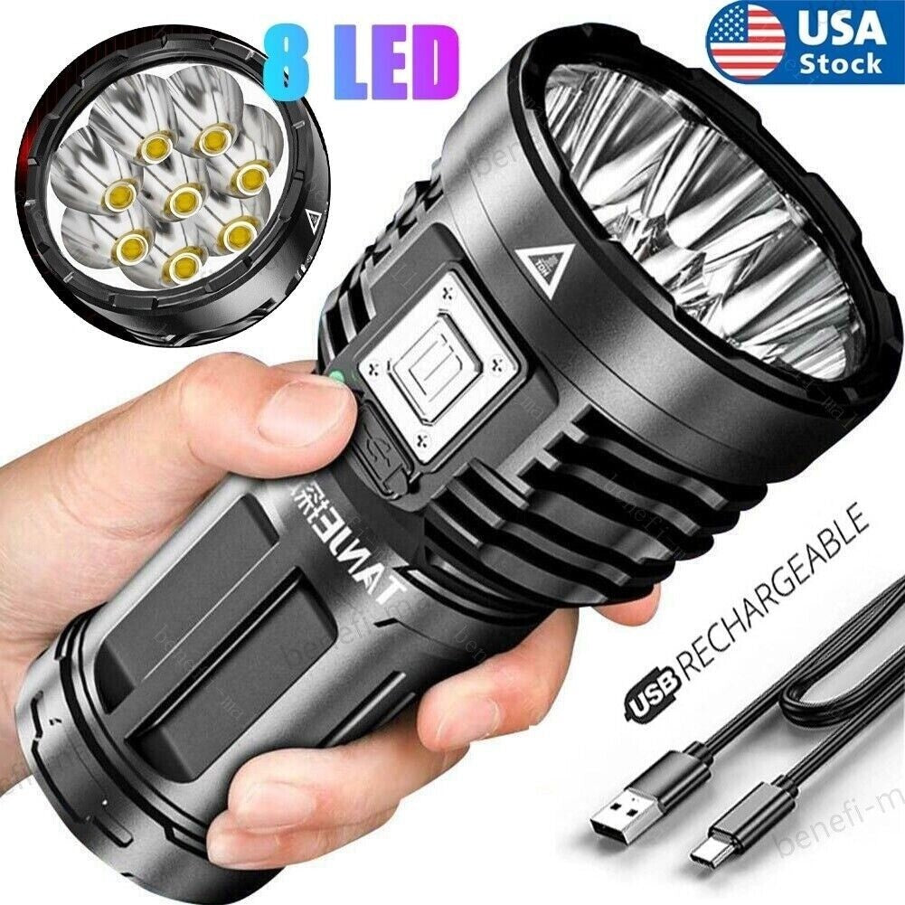 30W Mini LED Flashlight | 1500mAh USB Rechargeable, Super Bright Pocket Torch for Outdoor & Home Emergency