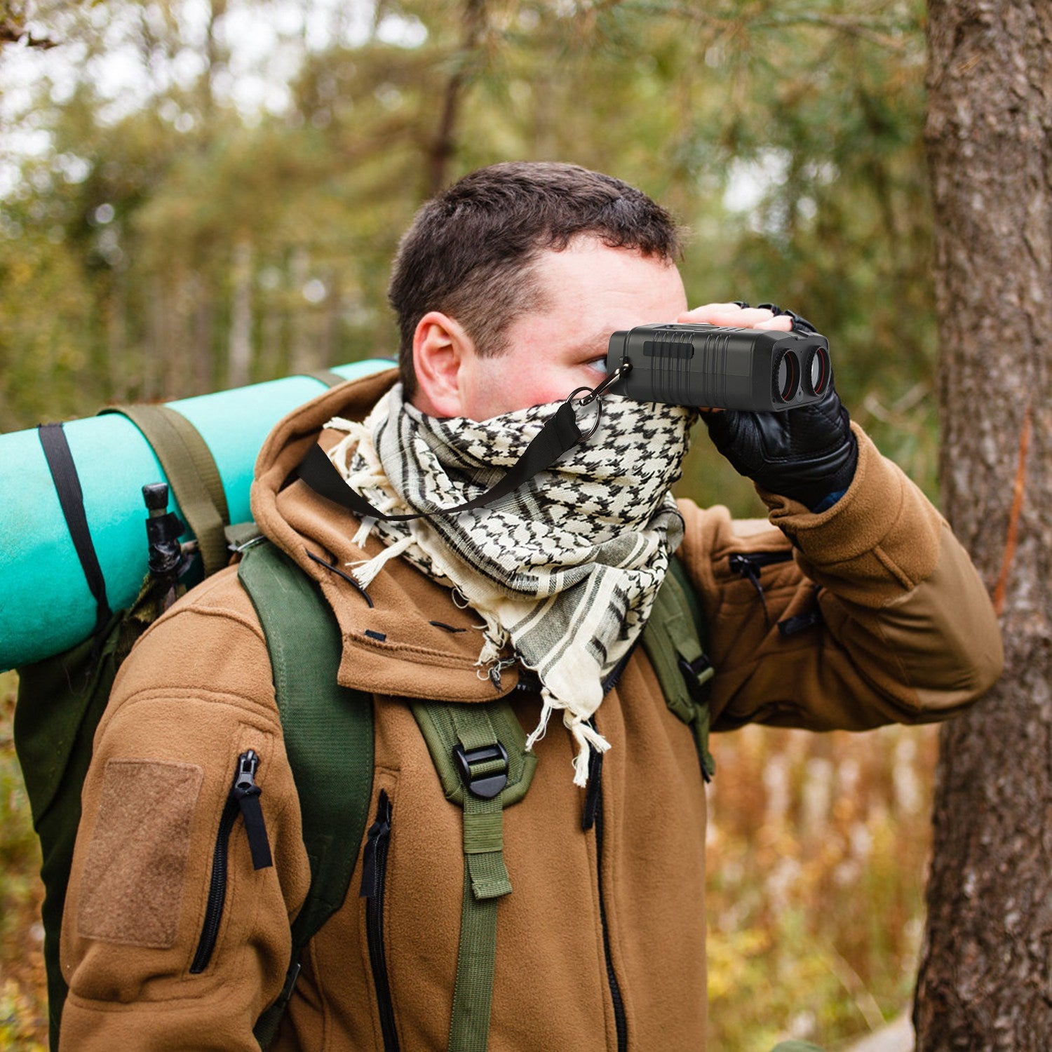 4K Night Vision Goggles | 10X Zoom, 2624ft Range, WiFi App Control, 3" Screen & 64G Card for Hunting & Security