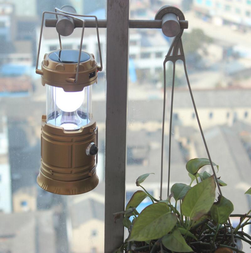 Collapsible Solar LED Camping Lantern | USB Rechargeable, 2 Modes, Waterproof & Shockproof for Camping & Emergencies