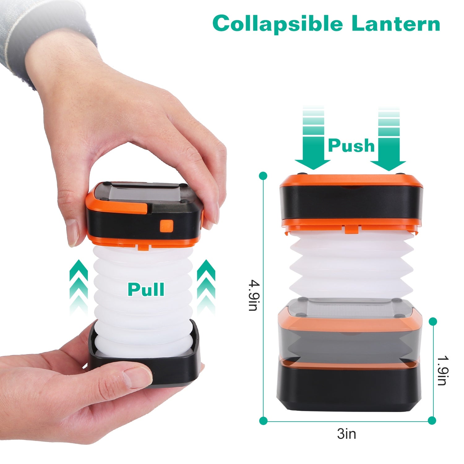 IP65 Solar Collapsible Camping Lantern | USB Rechargeable, 360° Light, 3 Modes & Emergency Power Bank, 131g