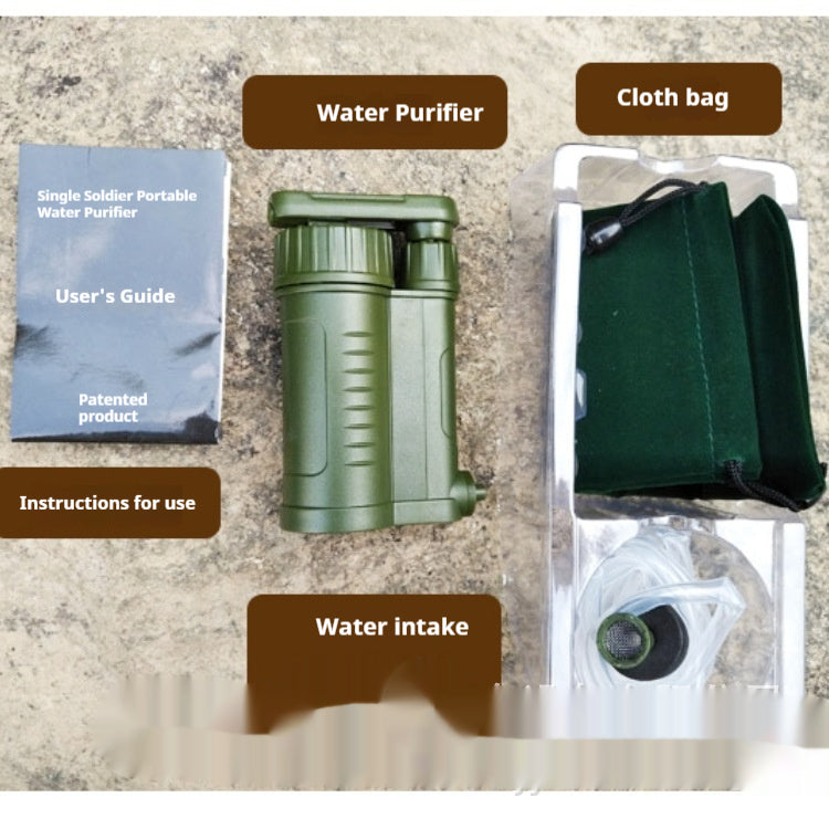 Portable Emergency Water Filter | 0.01μm Ultrafiltration, 1000L+ Capacity, 200ml/min for Camping, Hiking & Disaster Prep