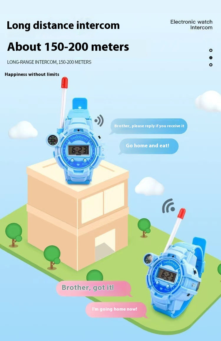 Kids Walkie-Talkie Watch Set | 2-Pack HD Wireless Communication Toy for Ages 4-6, USB Rechargeable