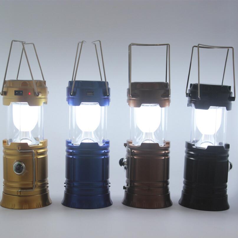 Collapsible Solar LED Camping Lantern | USB Rechargeable, 2 Modes, Waterproof & Shockproof for Camping & Emergencies