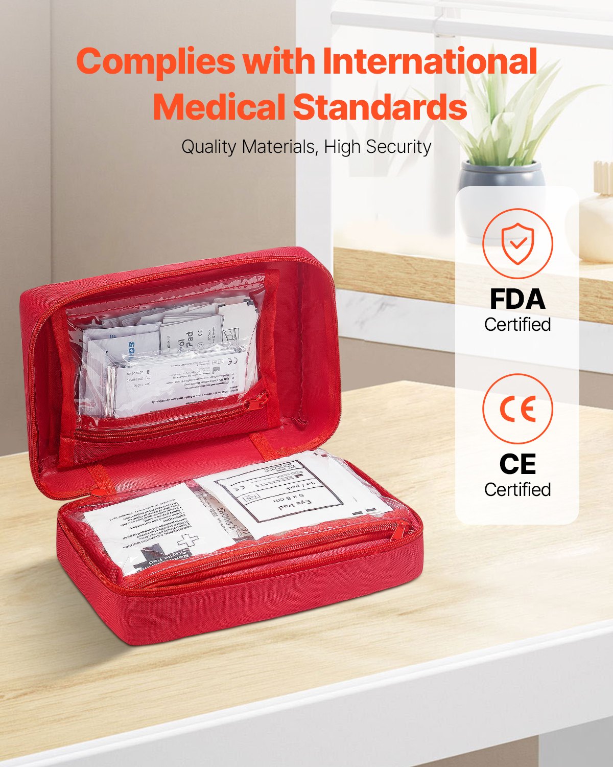 500-Piece Professional First Aid Kit | FDA-Tested, 600D Nylon Bag, 2 lbs for Home, Car, Camping & Emergency Prep