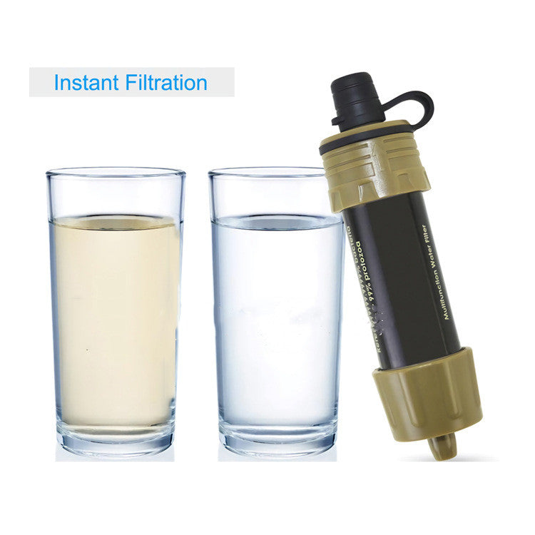 Mini Portable Water Filter Straw | 5,000L Survival Filtration to 0.01 Microns for Camping & Emergency