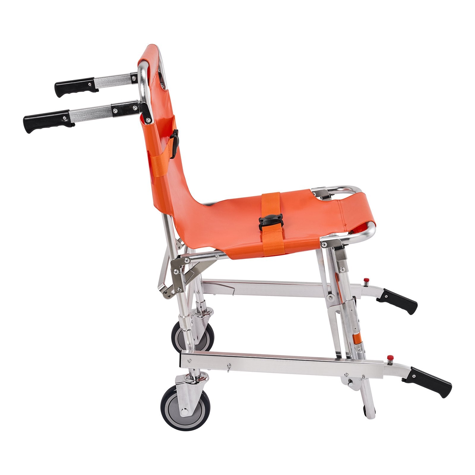 EMS Foldable Emergency Stair Evacuation Chair | 350 lb Capacity, Aluminum Frame, 3-Point Restraint for Elderly & Disabled Evacuation