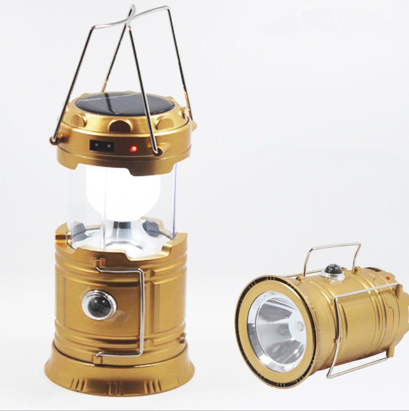Collapsible Solar LED Camping Lantern | USB Rechargeable, 2 Modes, Waterproof & Shockproof for Camping & Emergencies