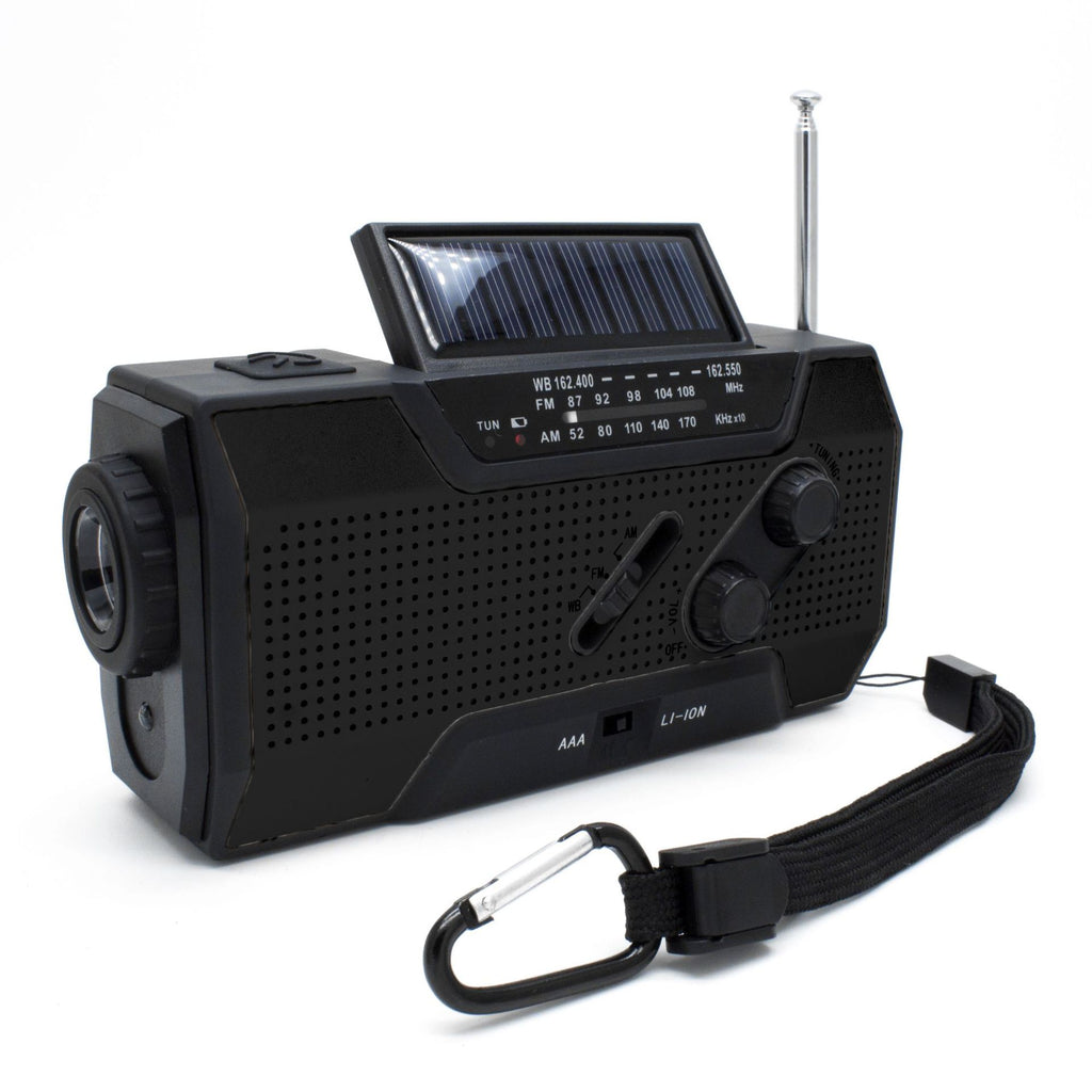 7-in-1 Hand Crank Solar Emergency Radio | AM/FM/NOAA Weather, LED Flashlight, Power Bank & SOS Alert