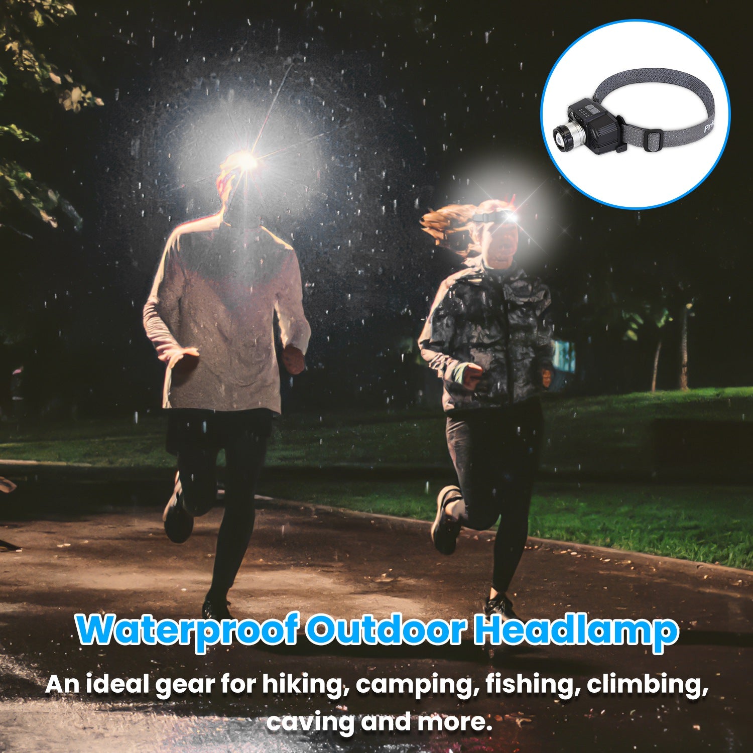 Motion Sensor Zoomable LED Headlamp | 300m Range, SOS Mode, USB Rechargeable, 45° Tilt for Camping & Emergencies