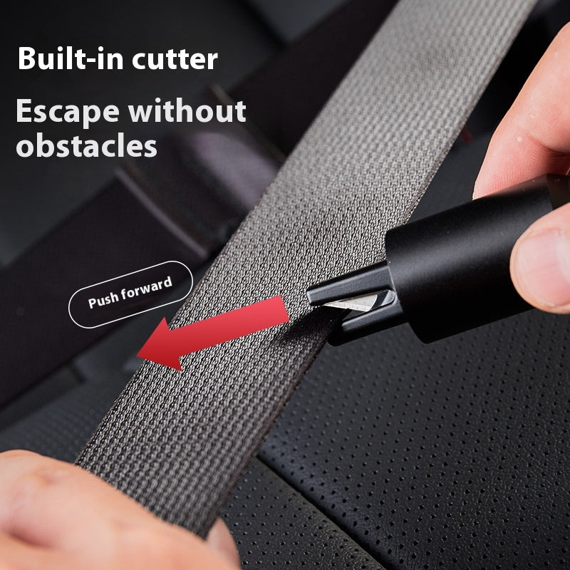 Aluminum Emergency Car Window Breaker | Multifunctional Vehicle Escape Tool in 3 Styles, Black, Red & Silver