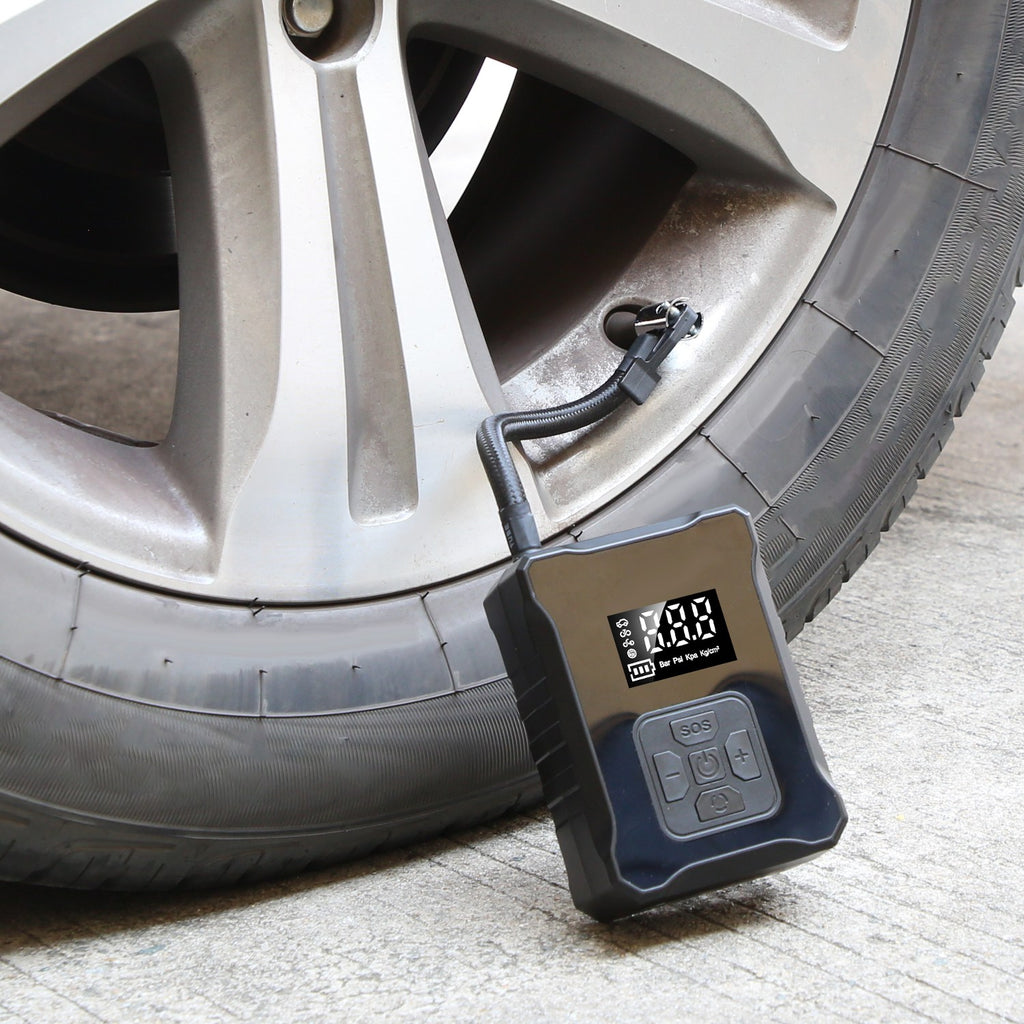 150PSI Cordless Tire Inflator | 4000mAh Power Bank, Auto-Shutoff, LED & SOS Light for Cars, Motorcycles & Bikes