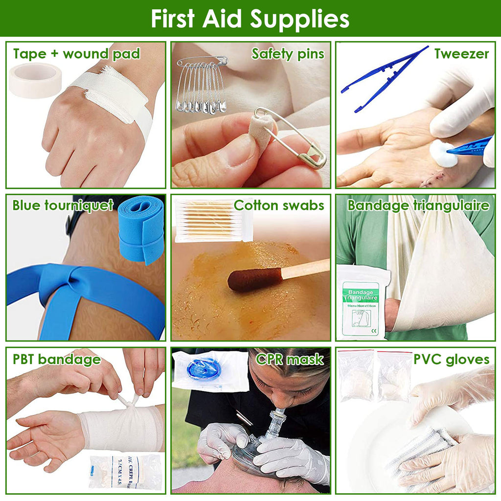 47-Piece Emergency Survival Kit | CPR Mask, Fishing Gear, Military Knife, Compass & First Aid in 600D Oxford Bag