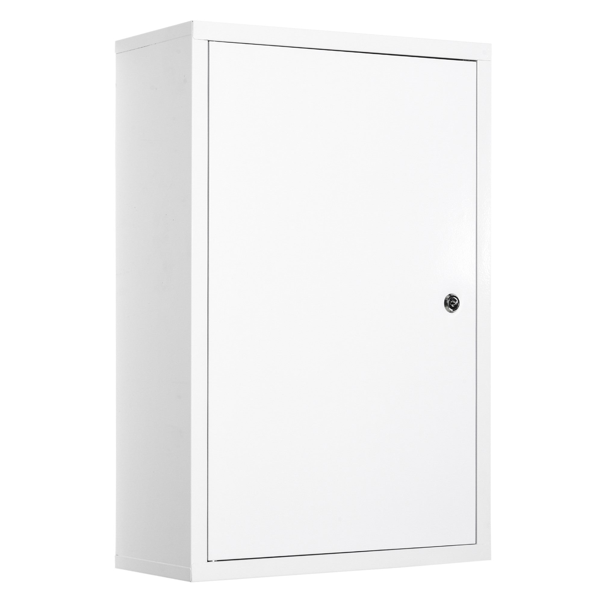 Lockable Steel Wall-Mount Medicine Cabinet | 3-Tier, Water-Resistant, 2 Keys, 11 lb Capacity for Bathroom & Emergency Storage