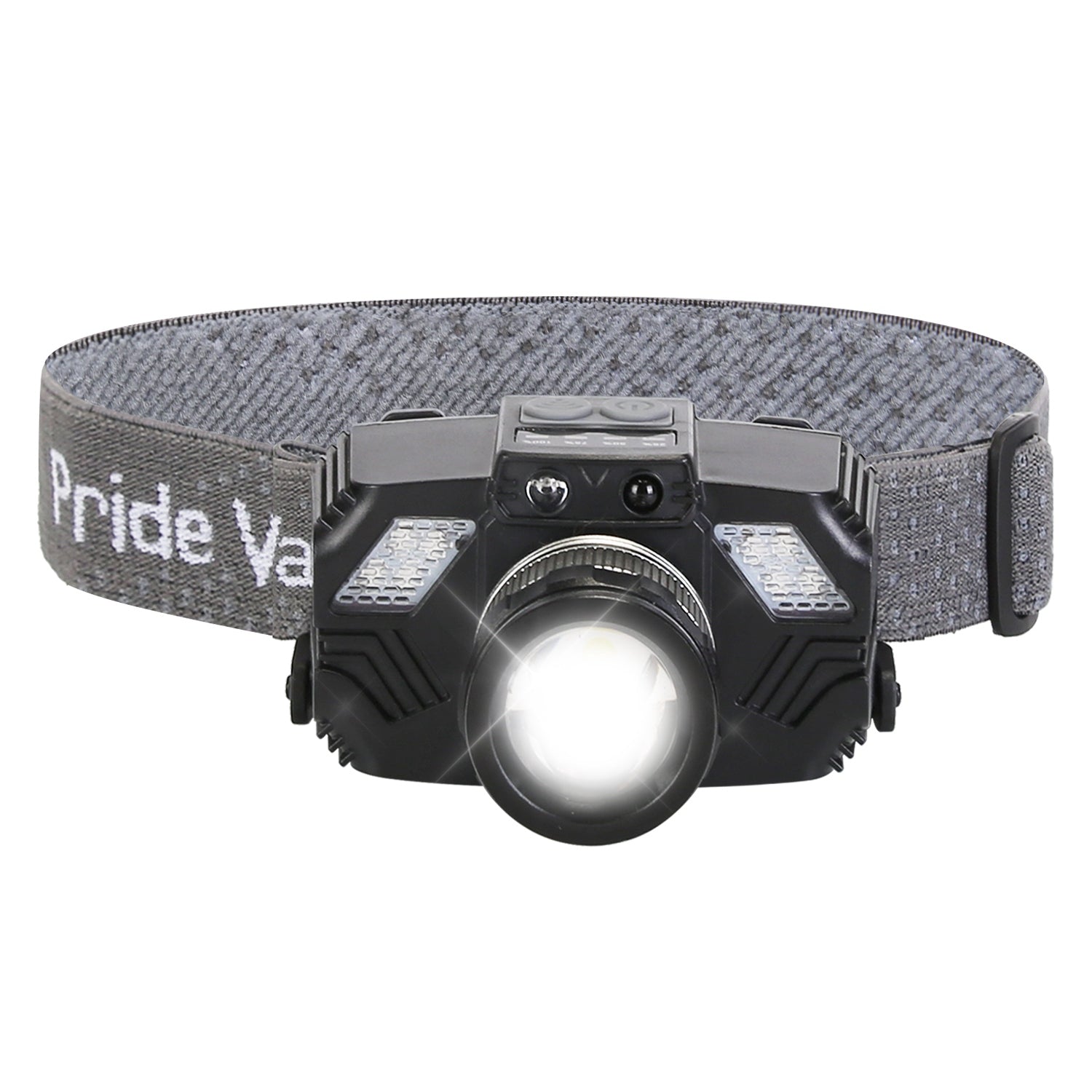 Motion Sensor Zoomable LED Headlamp | 300m Range, SOS Mode, USB Rechargeable, 45° Tilt for Camping & Emergencies