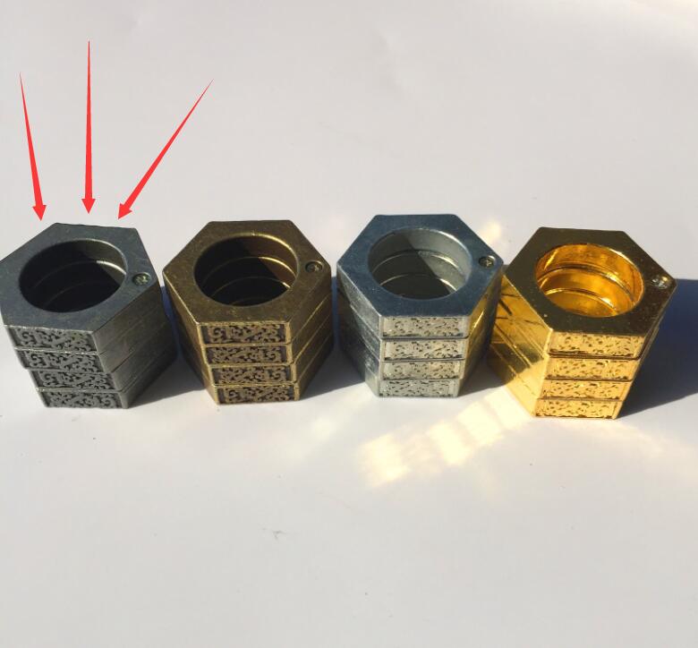 Self-Defense Hexagon Ring | Emergency Window Breaker, Finger Buckle EDC Tool in Ancient Silver, Bronze, Gold & Silver
