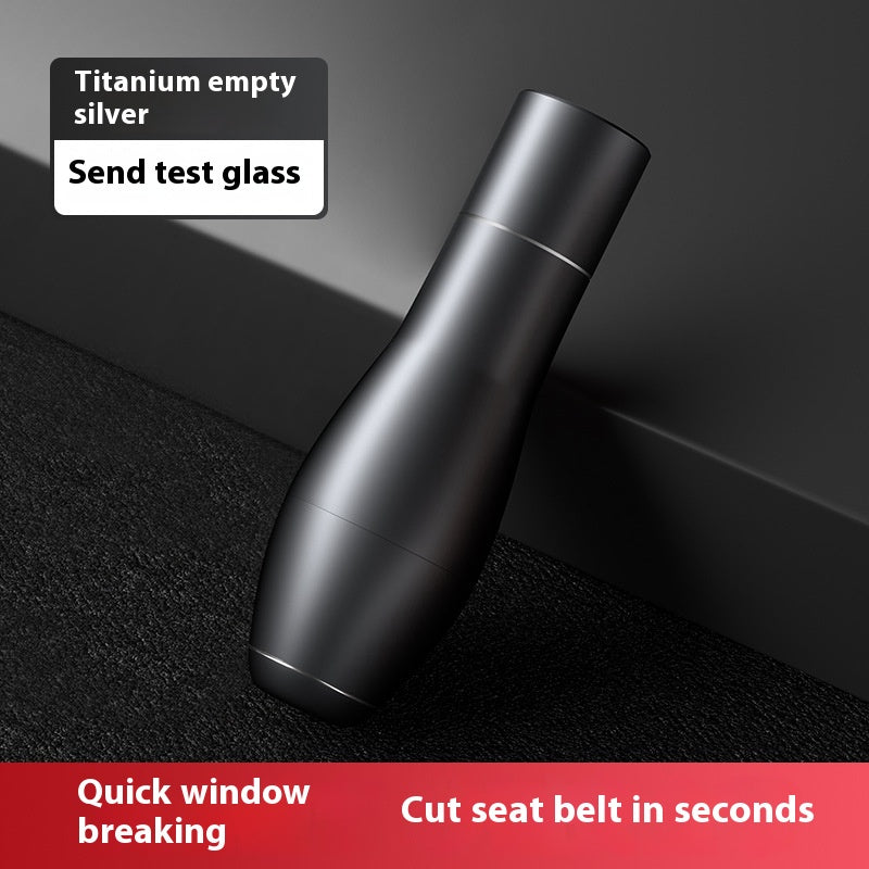 Aluminum Emergency Car Window Breaker | Multifunctional Vehicle Escape Tool in 3 Styles, Black, Red & Silver