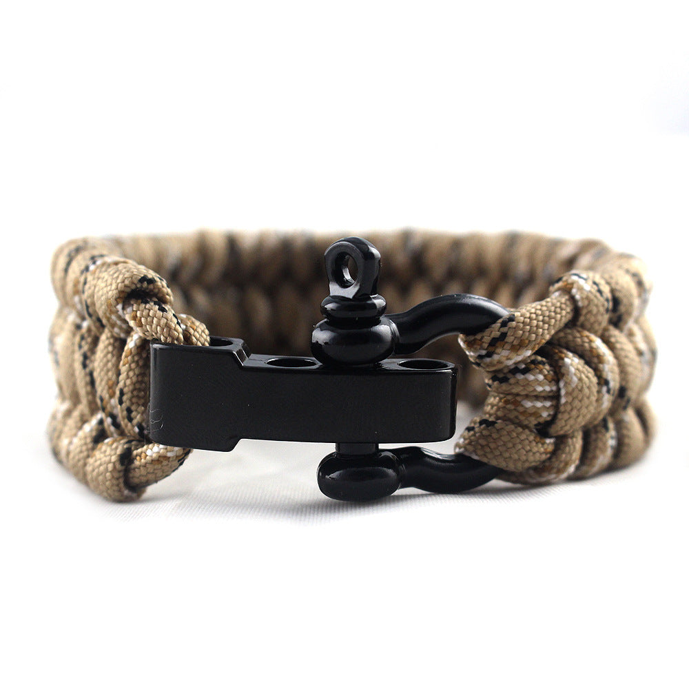 Field Emergency Survival Bracelet | Multi-Tool Paracord Wristband for Camping, Hiking & Emergency Preparedness