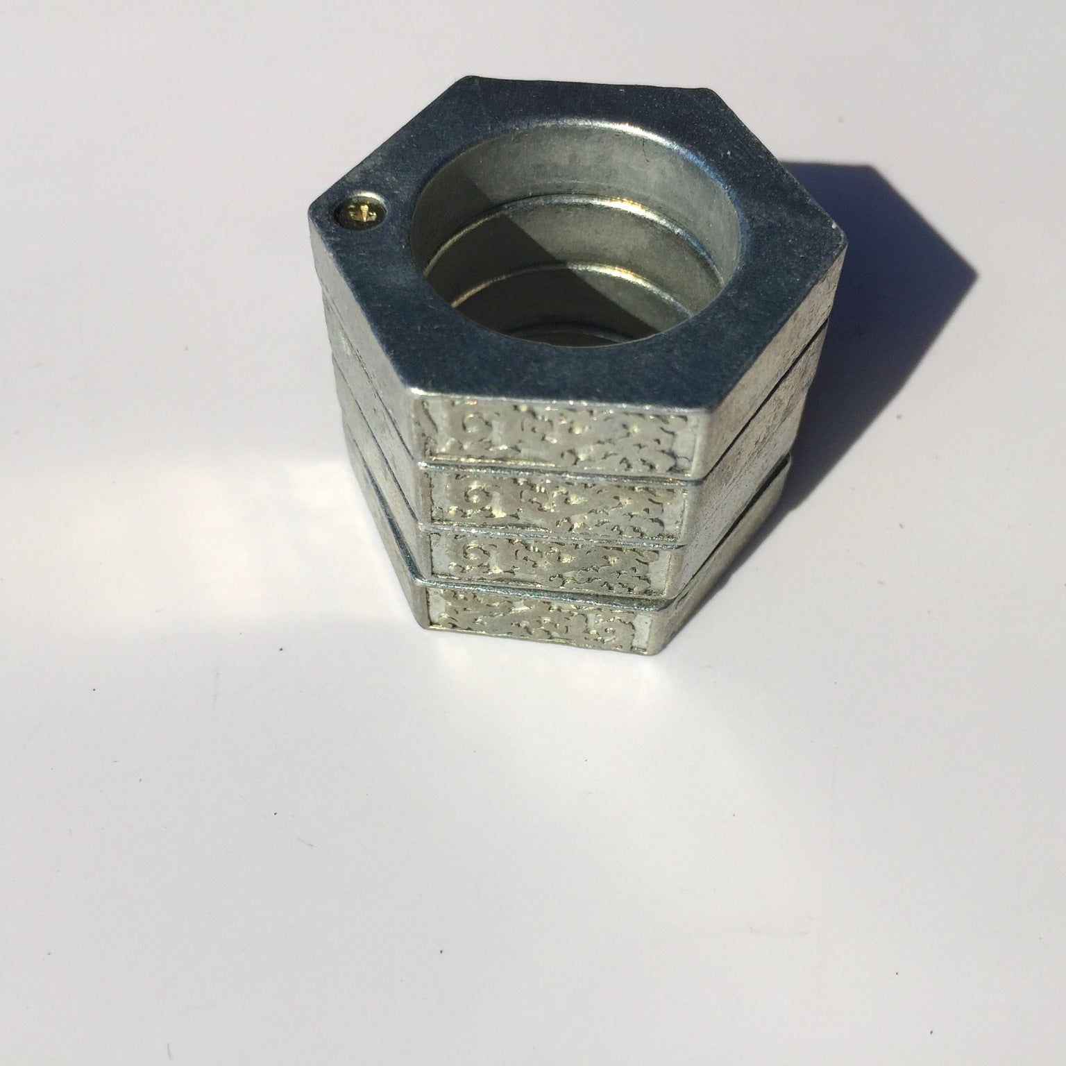 Self-Defense Hexagon Ring | Emergency Window Breaker, Finger Buckle EDC Tool in Ancient Silver, Bronze, Gold & Silver