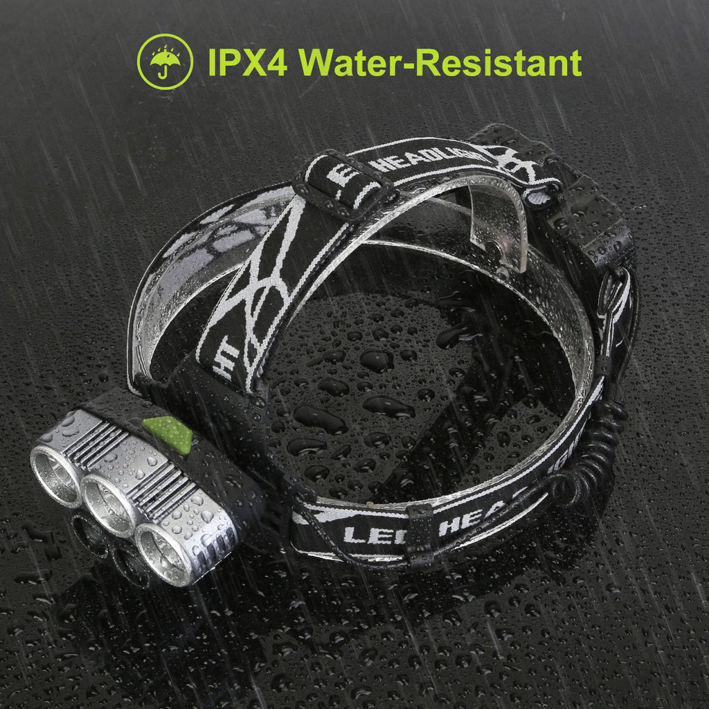 20,000 Lumen Professional LED Headlamp | 5 LED Beads, 6 Modes, 150° Adjustable, IPX4, USB Rechargeable