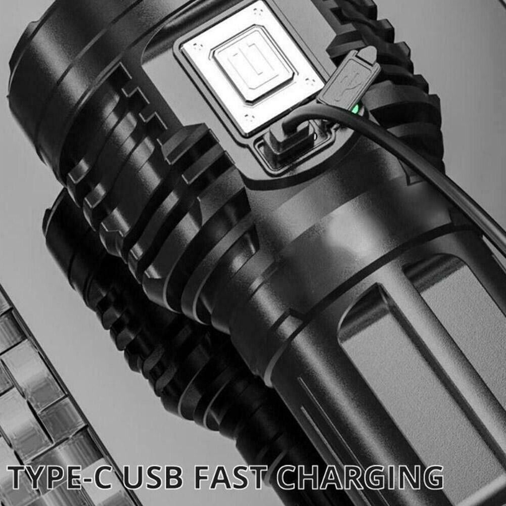 30W Mini LED Flashlight | 1500mAh USB Rechargeable, Super Bright Pocket Torch for Outdoor & Home Emergency