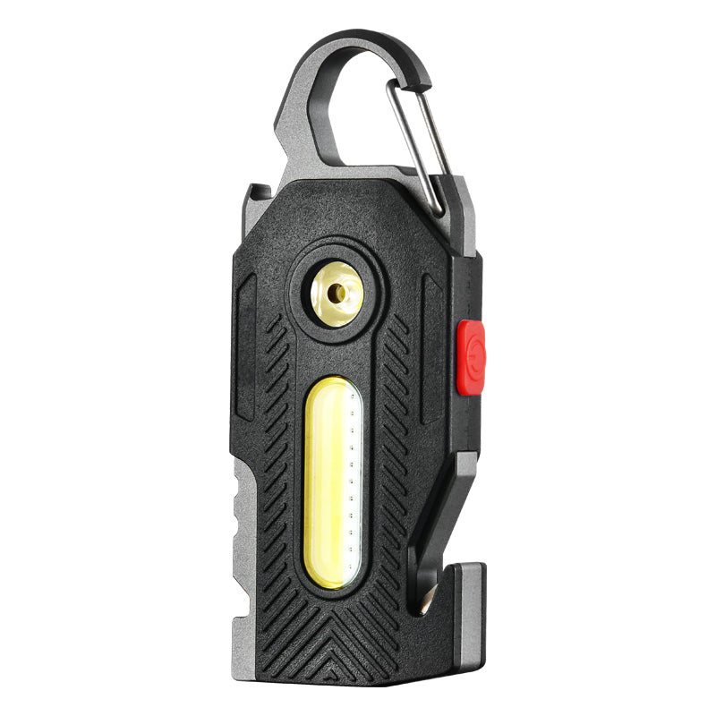 8-in-1 Multifunctional Emergency Keychain Light | 400LM LED+COB, Seatbelt Cutter, Whistle, USB-C Rechargeable