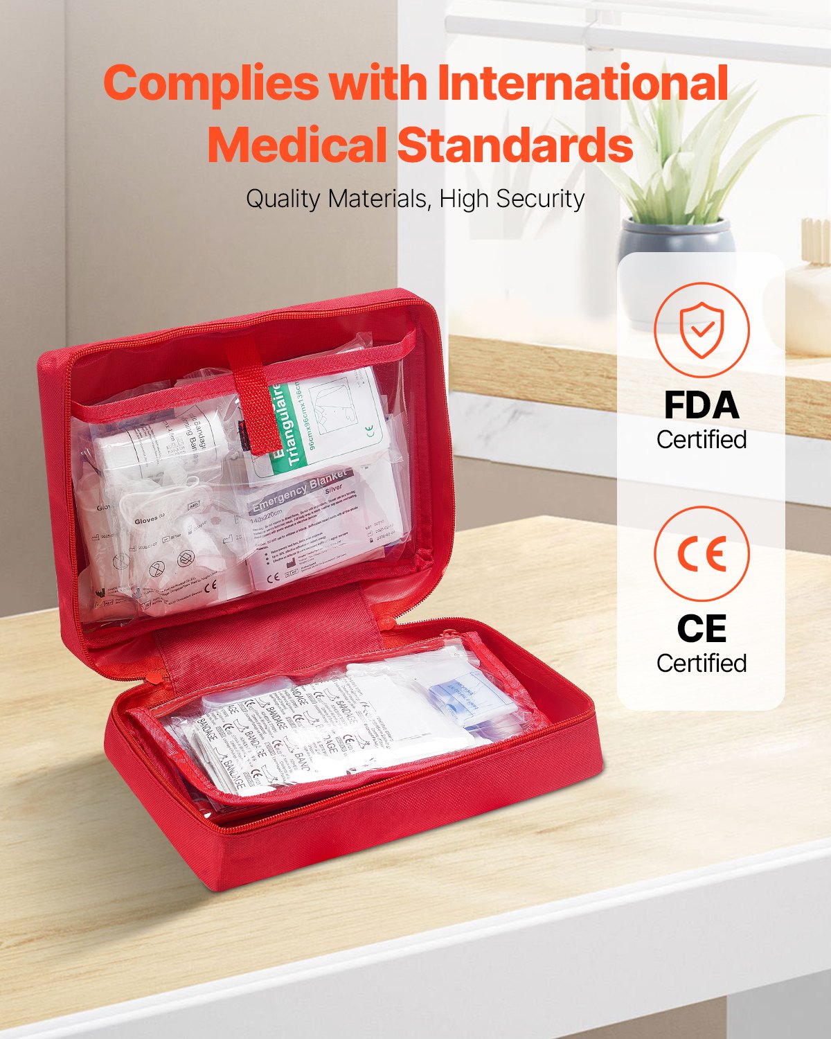 420-Piece Professional First Aid Kit | FDA-Tested, 600D Nylon Bag, 2 lbs for Home, Car, Camping & Emergency Prep