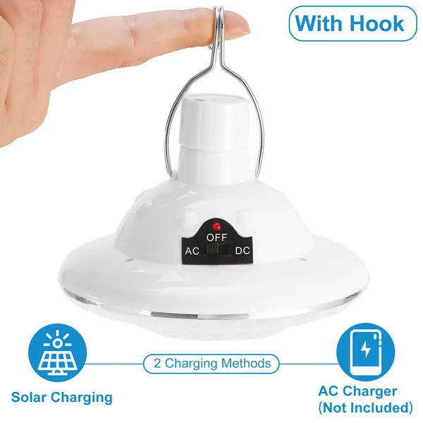 Solar Hanging LED Camping Lantern | 300LM, Remote Control, 8-Hour Runtime, Auto On/Off for Camping & Emergencies