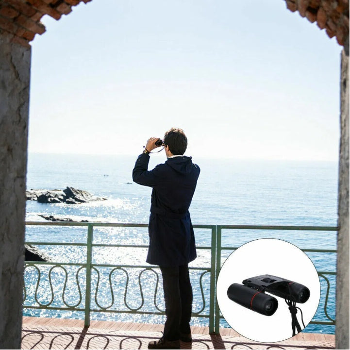 30x60 Compact Folding Binoculars | Lightweight 163g Telescope for Hiking, Hunting, Travel & Emergency Prep