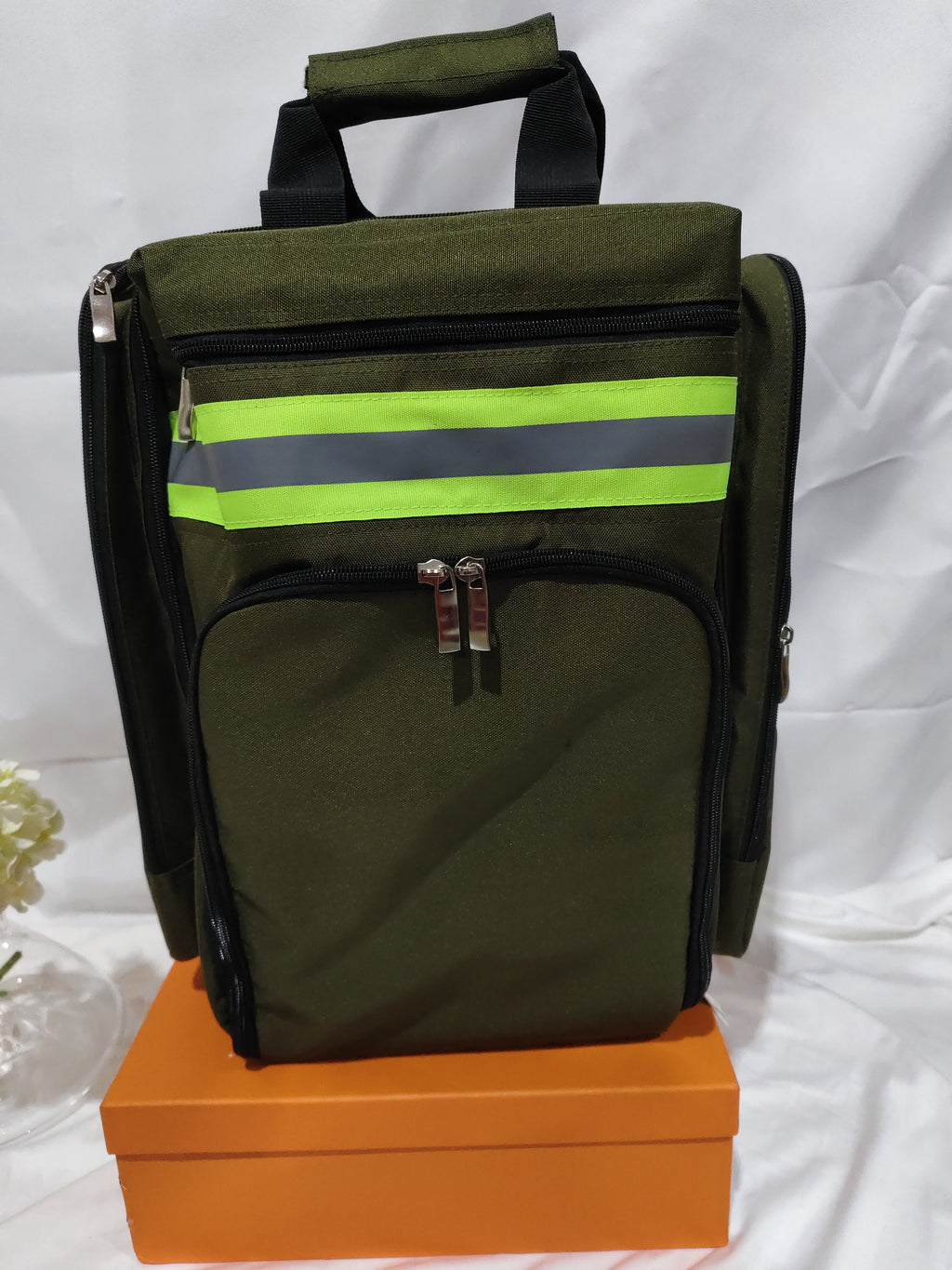 Professional Emergency First Aid Bag | Waterproof Oxford Organizer for Earthquake, Rescue & Medical Kits — Army Green, Navy Blue, Red