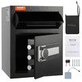 VEVOR 1.7 Cu Ft Depository Drop Safe | Electronic Code Lock, Drop Slot, 2 Emergency Keys for Home, Hotel & Office
