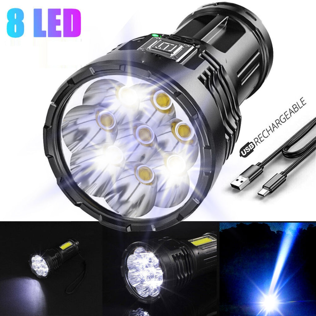 30W Mini LED Flashlight | 1500mAh USB Rechargeable, Super Bright Pocket Torch for Outdoor & Home Emergency
