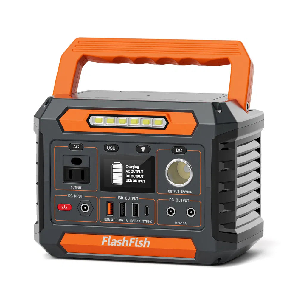 300W Portable Power Station | 230.88Wh Solar Generator with AC Outlet, DC & LED Light — CPAP & Camping Ready
