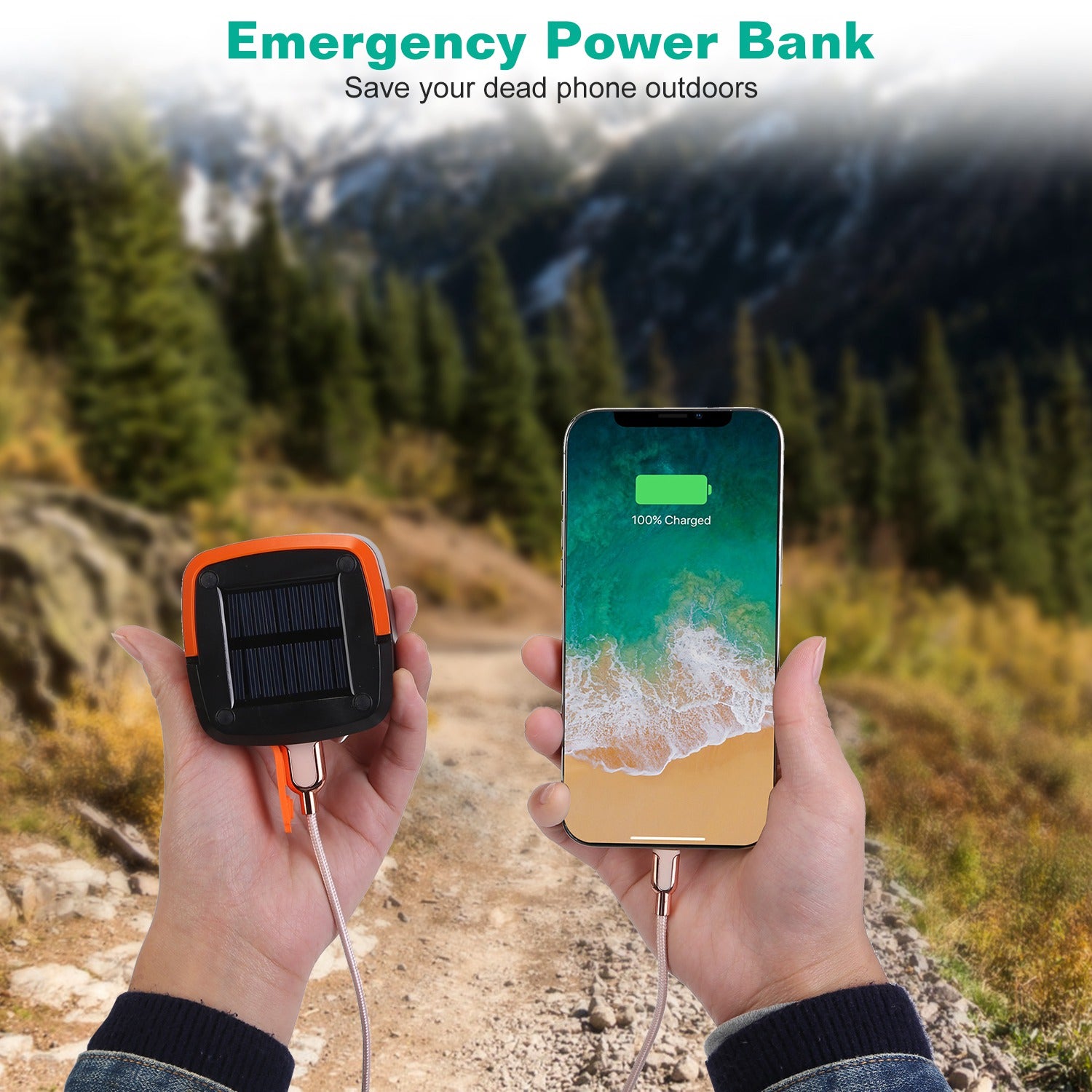 IP65 Solar Collapsible Camping Lantern | USB Rechargeable, 360° Light, 3 Modes & Emergency Power Bank, 131g